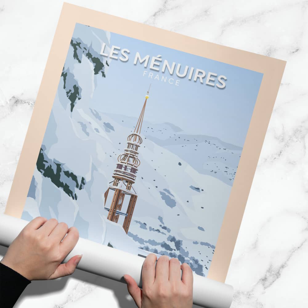 Affiche Les Ménuires - Station - Posteroo.com.jpg