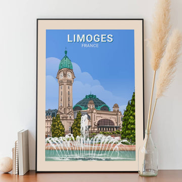 Affiche Limoges - Gare - Posteroo.com