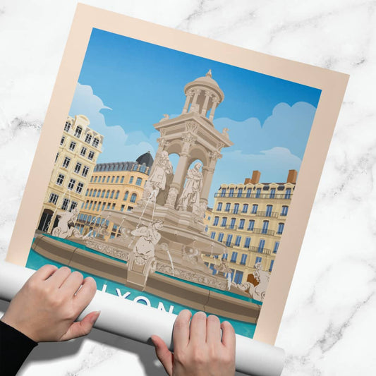 Affiche Lyon - Place des Jacobins - Posteroo.com.jpg