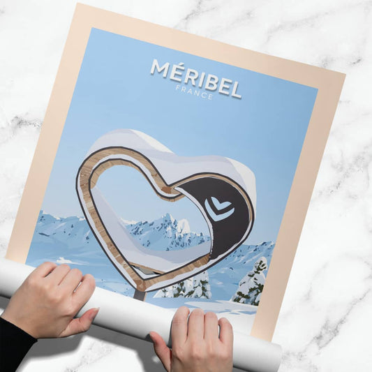 Affiche Méribel - Sommet Tougnete - Coeur - Posteroo.com (1)