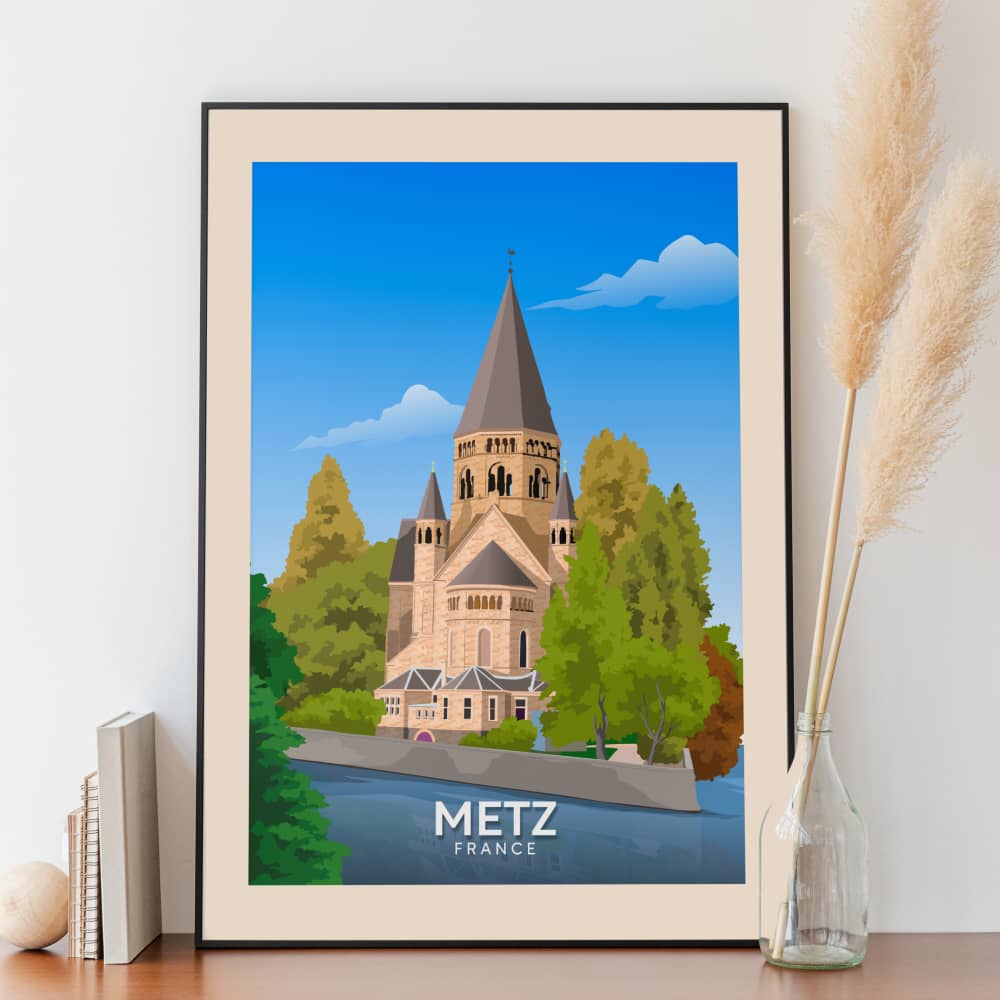 Affiche Metz - Temple Neuf-Posteroo.com