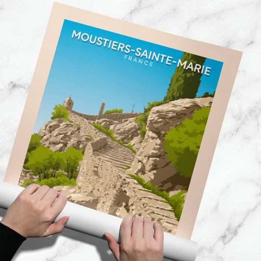 Affiche Moustiers-Sainte-Marie - Sentier