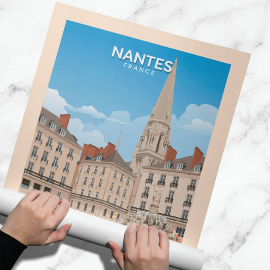 Affiche Nantes - Place Royale