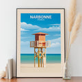 Affiche Narbonne - Plage - Cabane - Posteroo.com.jpg