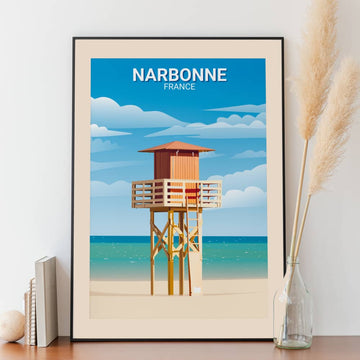 Affiche Narbonne - Plage - Cabane - Posteroo.com.jpg