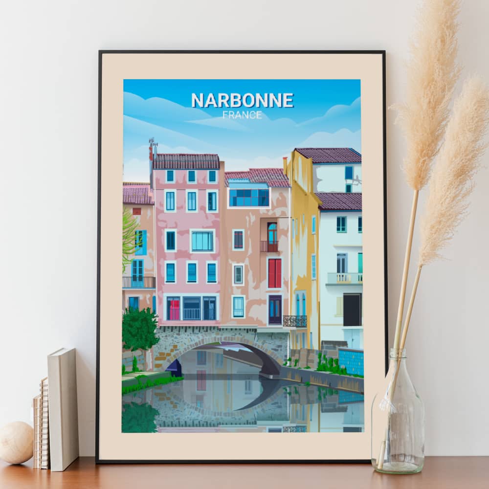 Affiche Narbonne - Pont des marchands - Posteroo.com.jpg