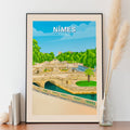 Affiche Nîmes - Jardins de la Fontaine - Posteroo.com (1)