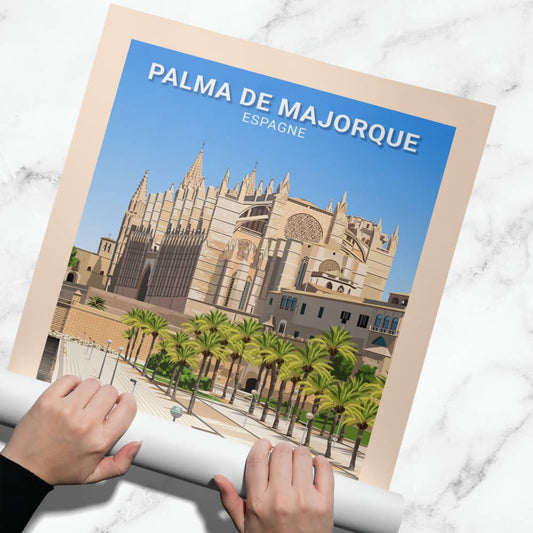 Affiche Palma de Majorque - Cathédrale de Santa María - Posteroo.com.jpg