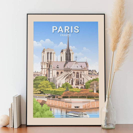 Affiche Paris - Cathédrale Notre Dame