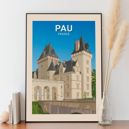 Affiche Pau - Château - Posteroo.com