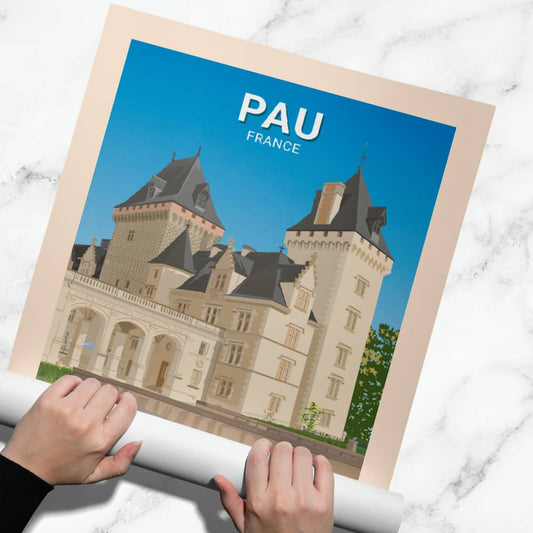 Affiche Pau - Château - Posteroo.com