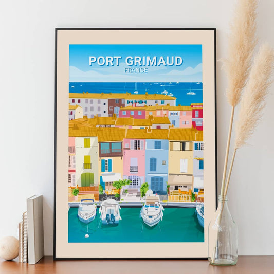 Affiche Port Grimaud - Posteroo.com