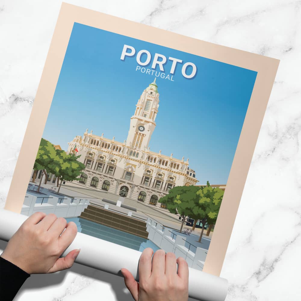 Affiche Porto - Hôtel de Ville - Posteroo.com.jpg
