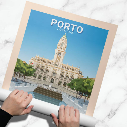 Affiche Porto - Hôtel de Ville - Posteroo.com.jpg