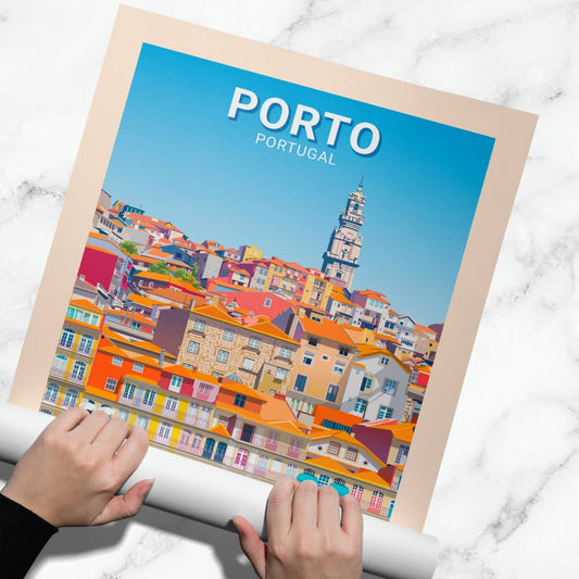 Affiche Porto - Quartier Ribeira