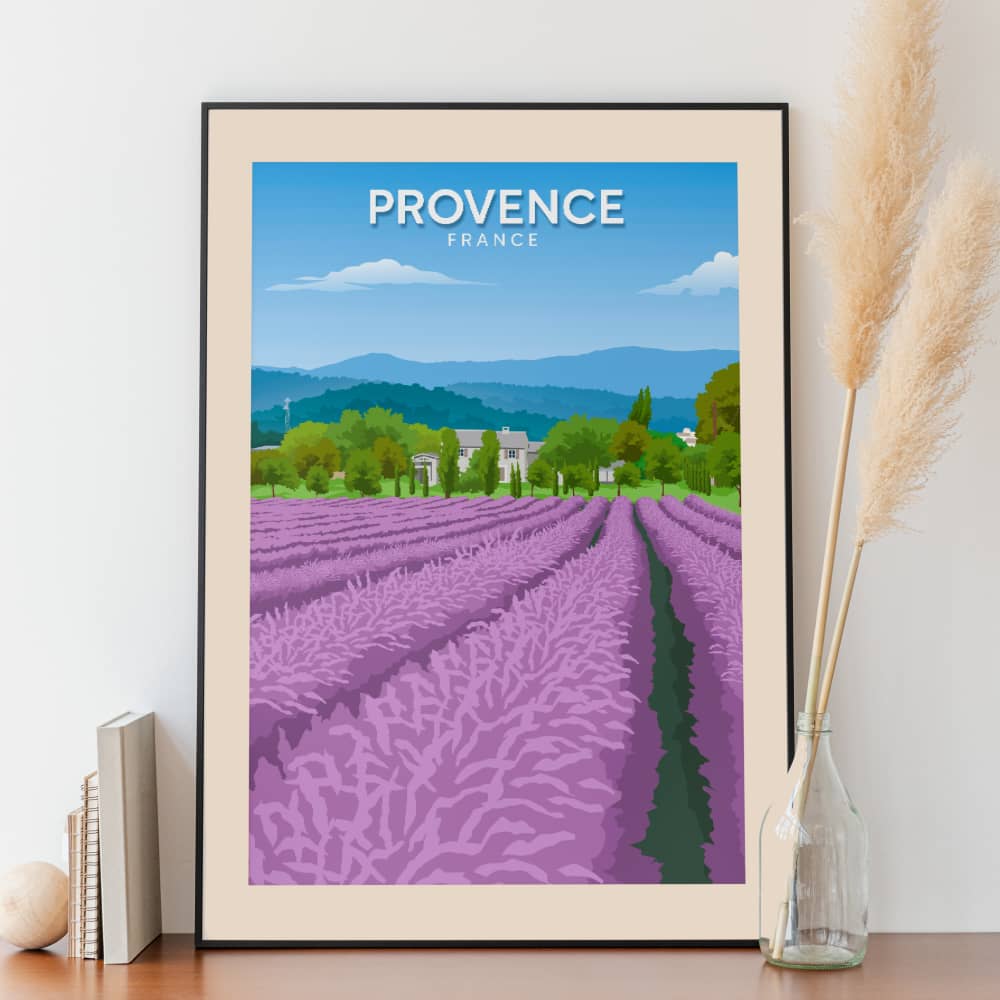 Affiche Provence - Champ de lavande - Posteroo.com  (1)