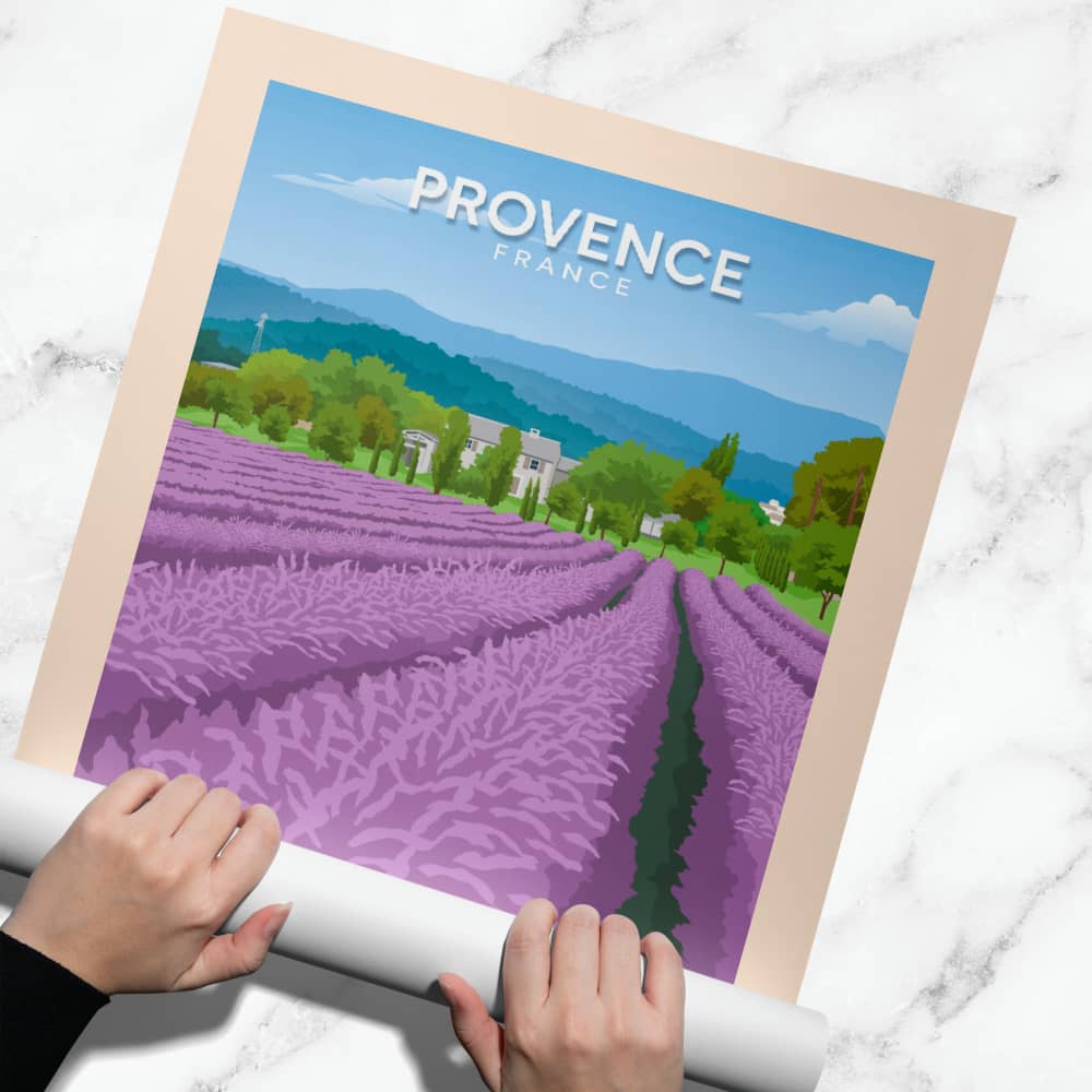 Affiche Provence - Champ de lavande - Posteroo.com  (1)