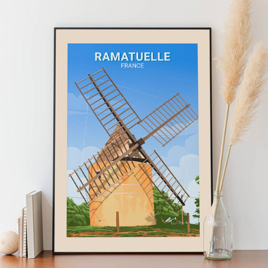 Affiche Ramatuelle - Moulin - Posrteroo.com