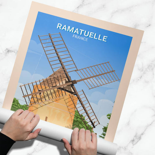 Affiche Ramatuelle - Moulin - Posrteroo.com