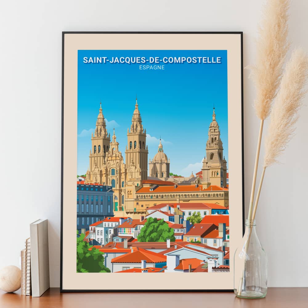 Affiche Saint-Jacques-de-Compostelle - Cathédrale - Posteroo.com (2)