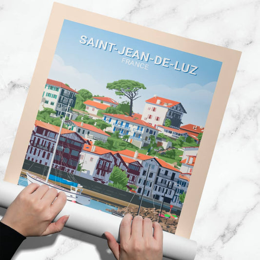 Affiche Saint-Jean-De-Luz - Port - Posteroo.com