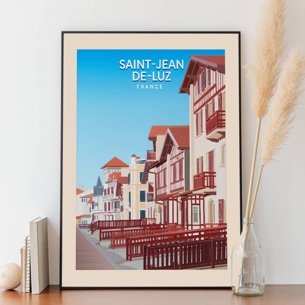 Affiche Saint-Jean-De-Luz - Promenade - Posteroo.com.jpg