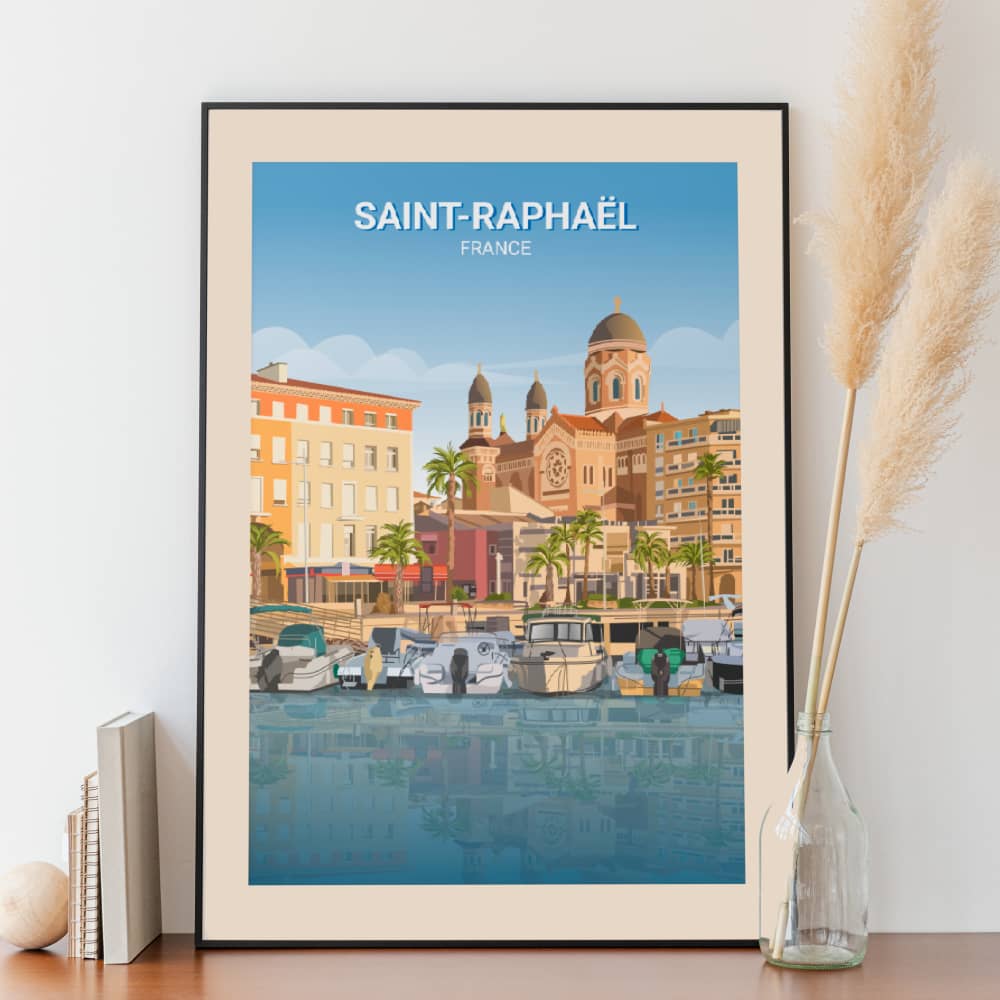 Affiche Saint-Raphaël - Vieux Port - Posteroo.com 