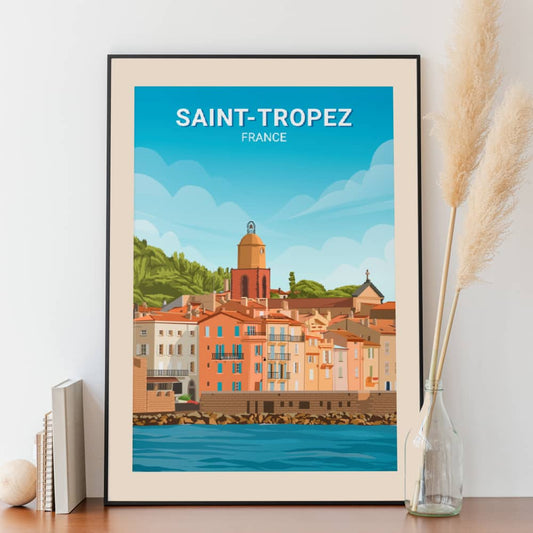 Affiche Saint-Tropez - Côte - Posteroo.com