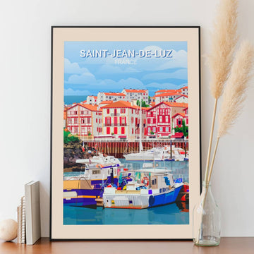 Affiche Saint Jean de Luz - Bateaux - Posteroo.com .jpg