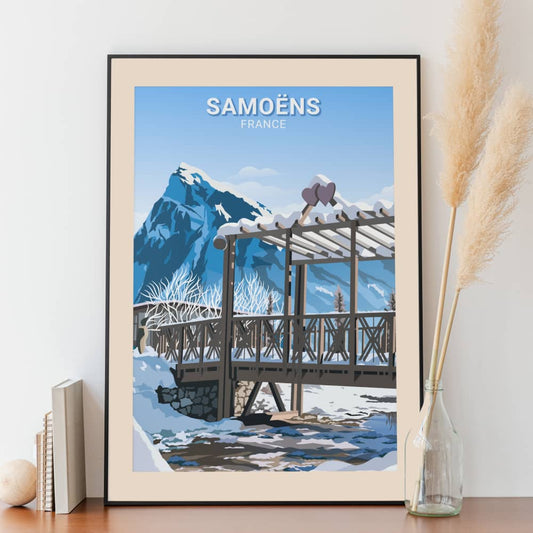 Affiche Samoëns - Pont Coeurs - Posteroo.com (1)