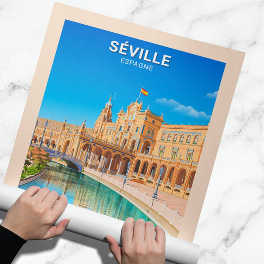 Affiche Séville - Place d'Espagne - Posteroo.com (2)