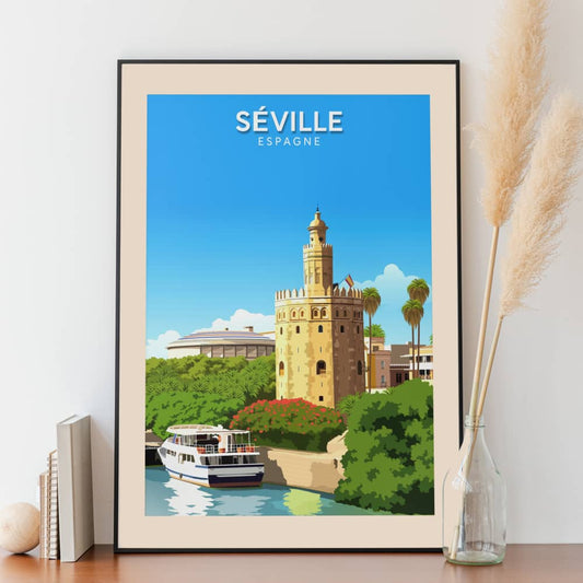 Affiche Séville - Tour de l'Or - Posteroo.com (1)