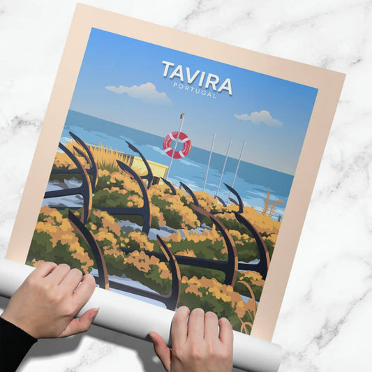 Affiche Tavira - Plage de Barril - Posteroo.com.jpg
