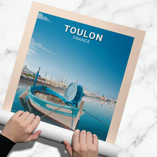 Affiche Toulon - Bateau - Posteroo.com