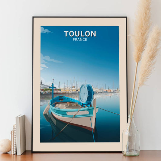 Affiche Toulon - Bateau - Posteroo.com