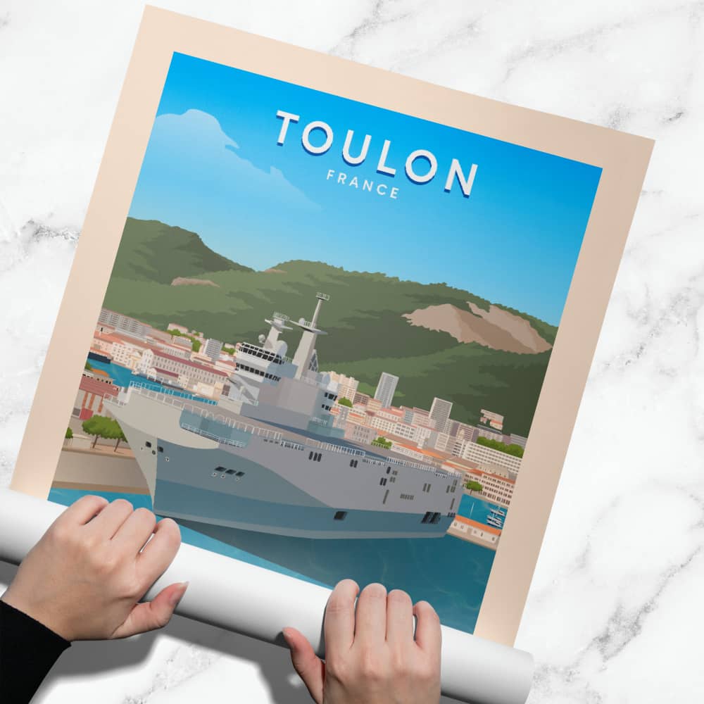 Affiche Toulon - Port - Posteroo.com