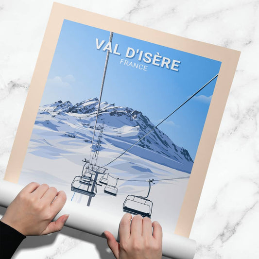 Affiche Val d'Isère - Télésiège - Posteroo.com (1)