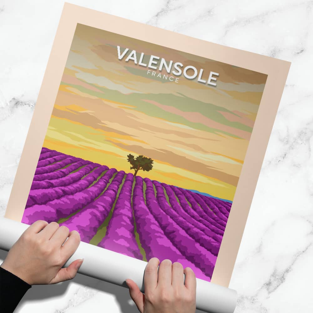 Affiche Valensole - Coucher de Soleil - Posteroo.com.jpg