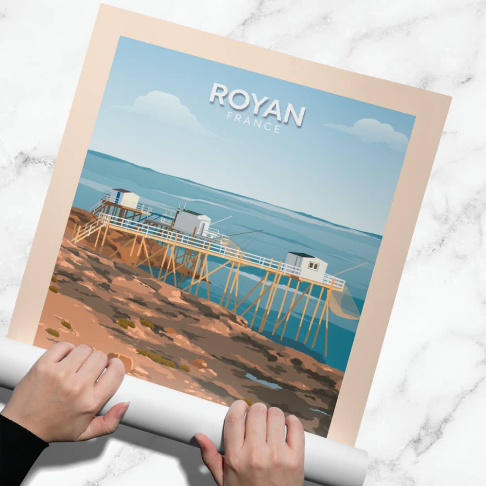 Affiches Royan - Cabanes de pêcheurs - Posteroo.com