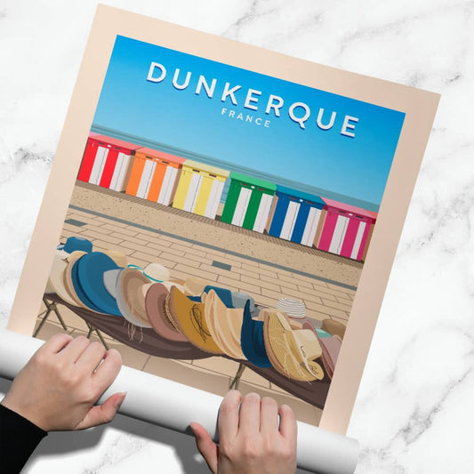 Affiche Dunkerque - Plage - Posteroo.com