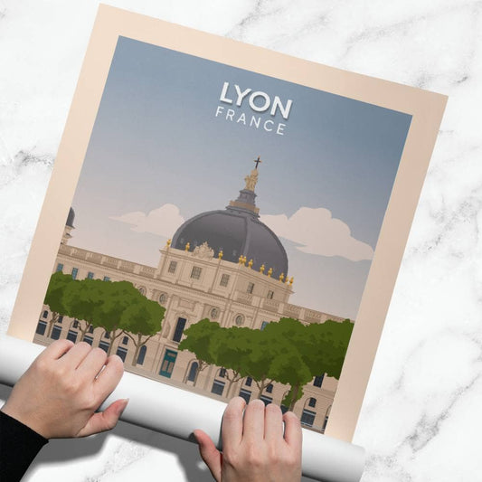 Affiche Lyon - Hôtel Dieu