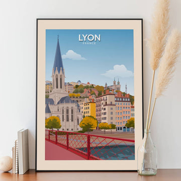 Affiche Lyon - Vieux Lyon - Posteroo.com