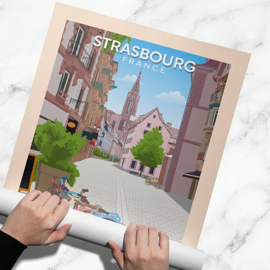 Affiche Strasbourg - Cathédrale